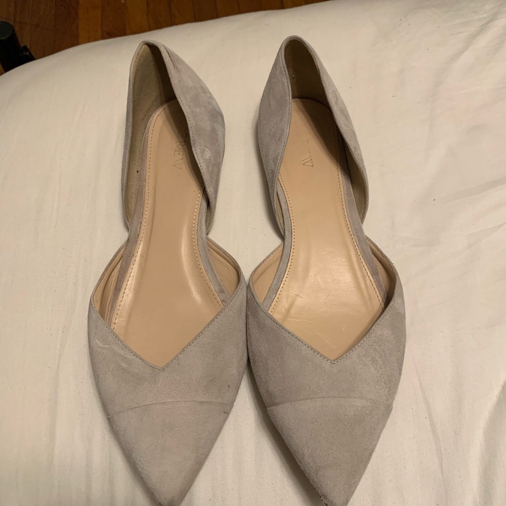 JCREW suede pointed toe flats
